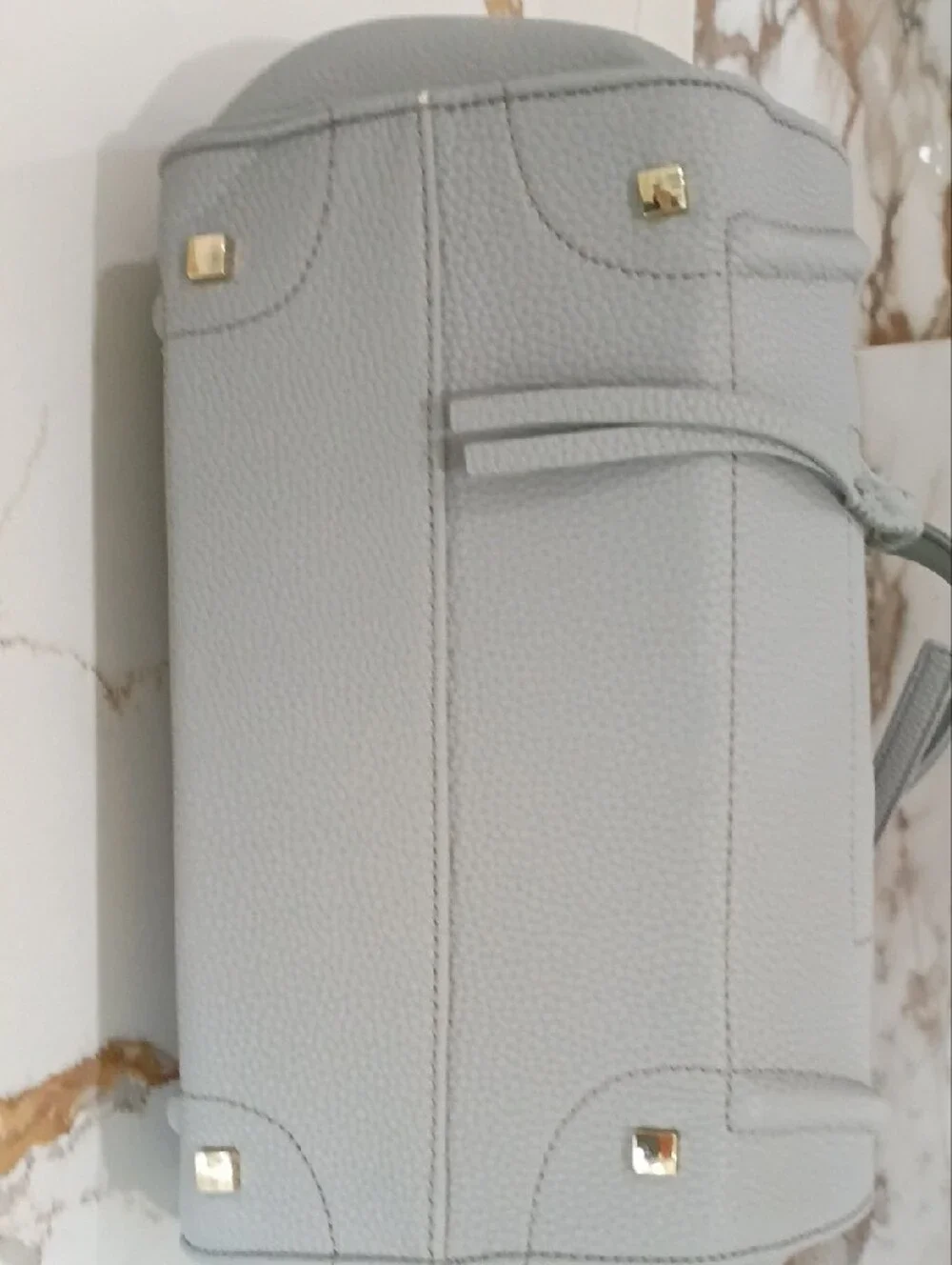 Womens Light Gray Tote Handbag - Designer Style